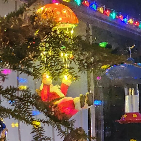 Christmas Lights Outdoor Indoor, Santa Claus Parachute LED Lights, 8 Modes Xmas - Picture 8 of 8